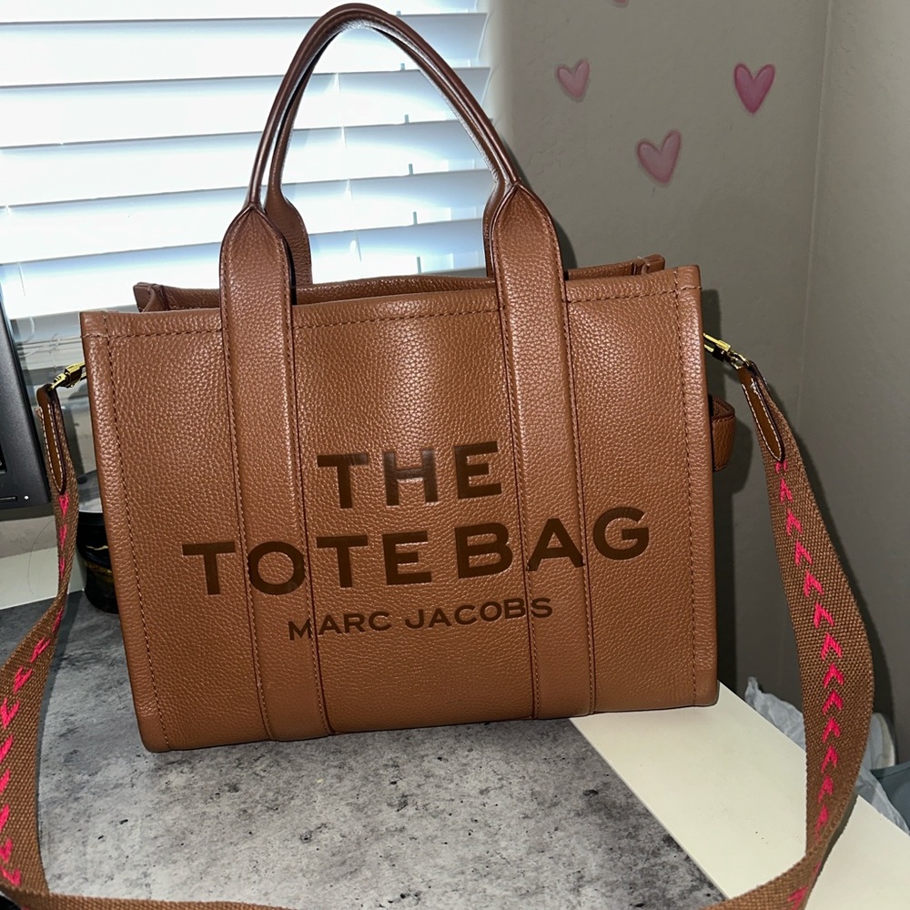 Marc Jacobs Brown Leather Tote Bag